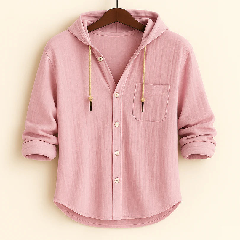 DOUCE & MIDA™ | LUXURY SHIRT IN SOFT COTTON WITH HOOD