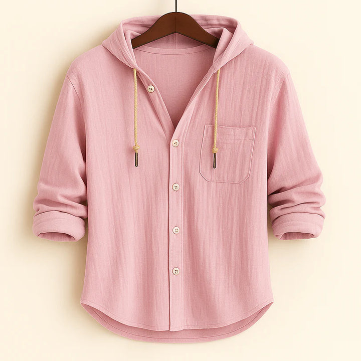 DOUCE & MIDA™ | LUXURY SHIRT IN SOFT COTTON WITH HOOD