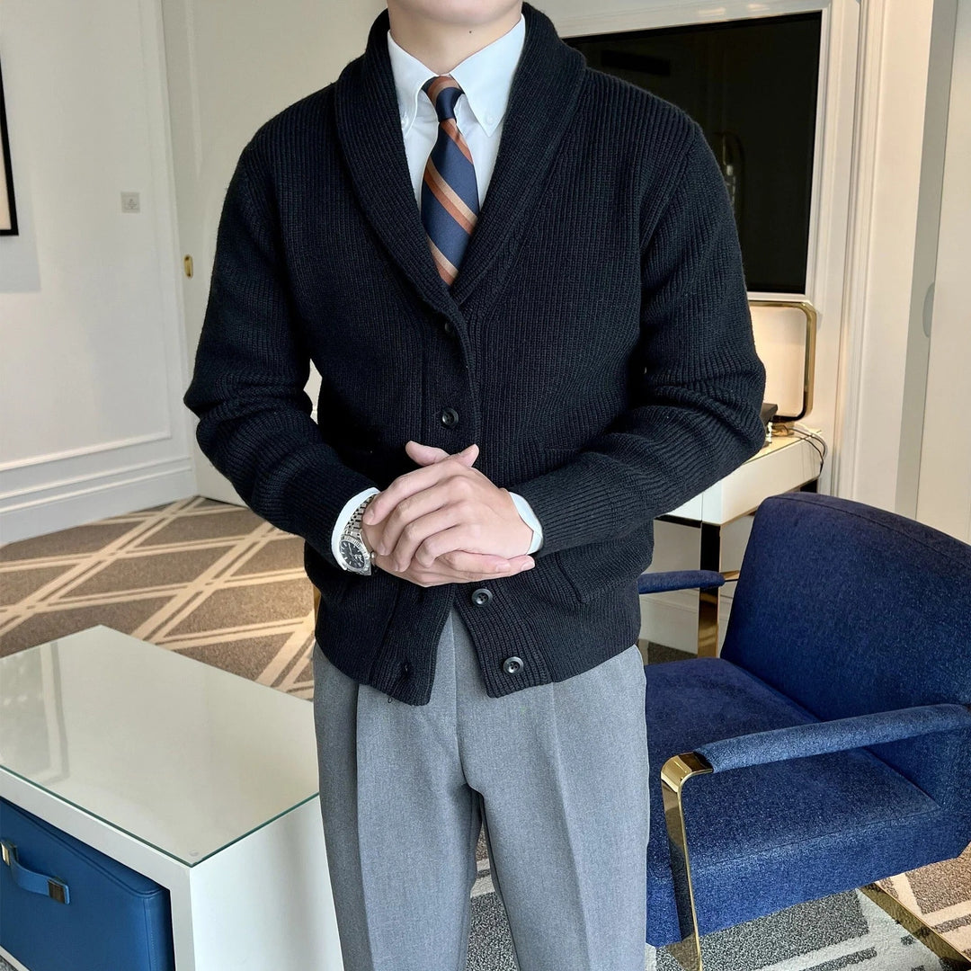 OLD MONEY – V-NECK BUTTON-UP CARDIGAN