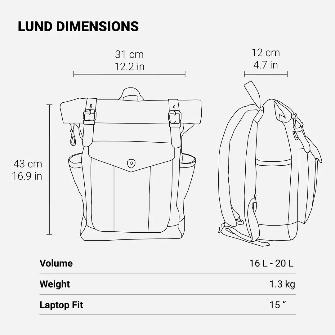 Waxed Canvas Roll-Top Backpack | MARSEILLE