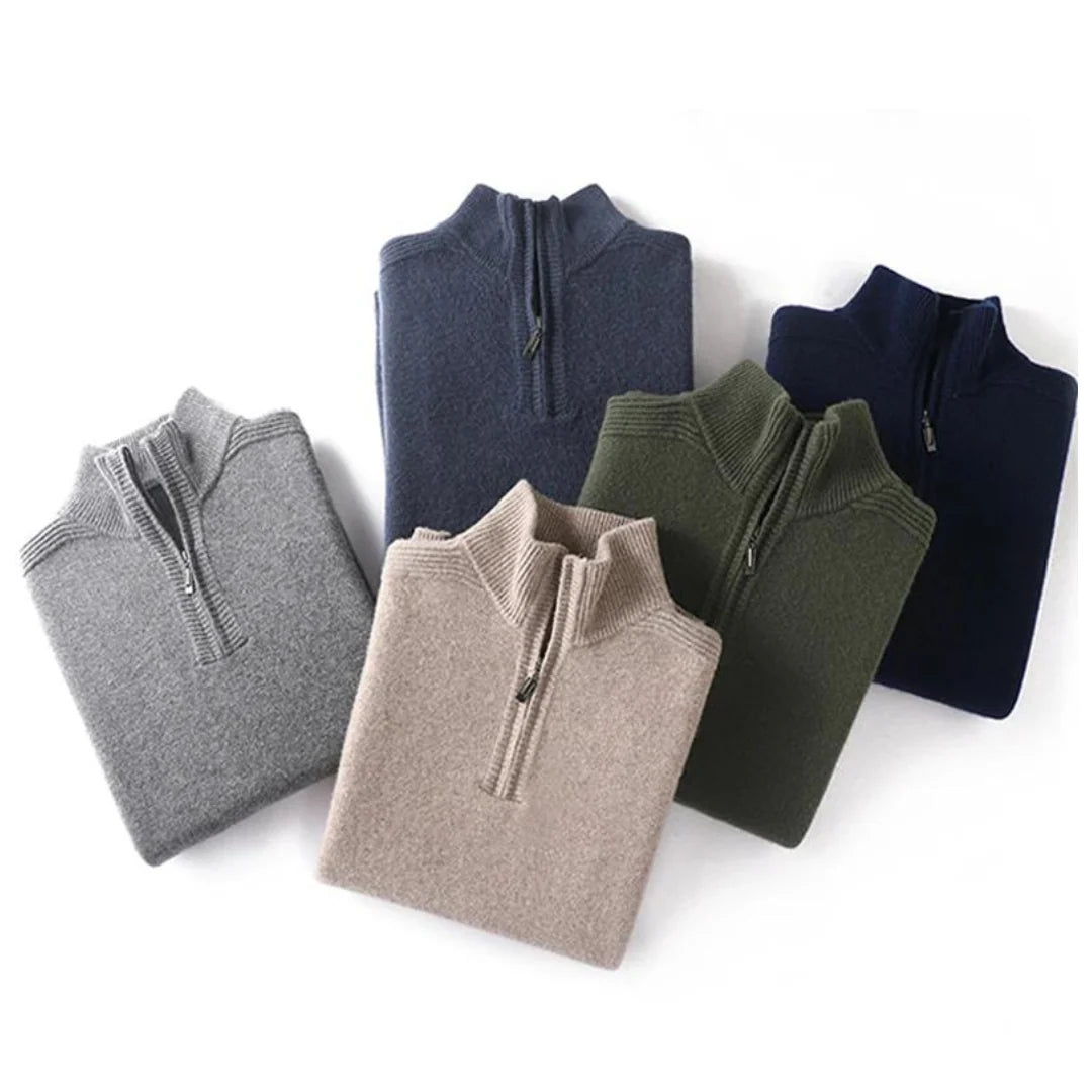DOUCE & MIDA™ | LUXURY MERINO WOOL QUARTER-ZIP JUMPER