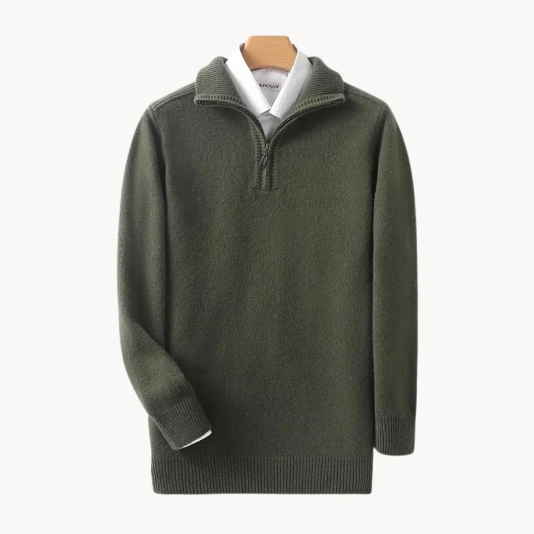 DOUCE & MIDA™ | LUXURY MERINO WOOL QUARTER-ZIP JUMPER