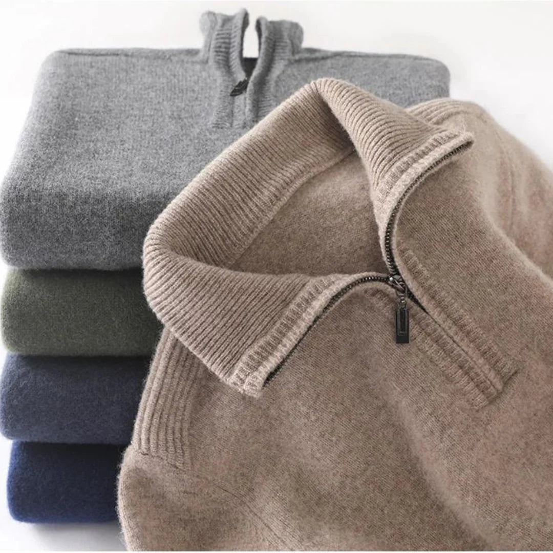 DOUCE & MIDA™ | LUXURY MERINO WOOL QUARTER-ZIP JUMPER