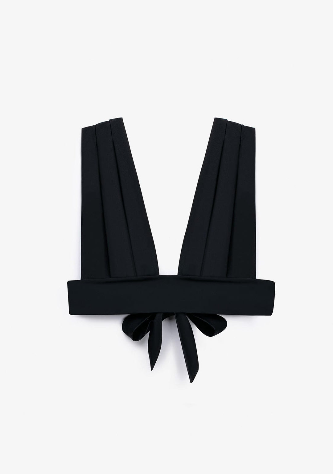 AURA | BIKINI NOIR AVEC HAUT DRAPÉ ET BAS TAILLE HAUTE