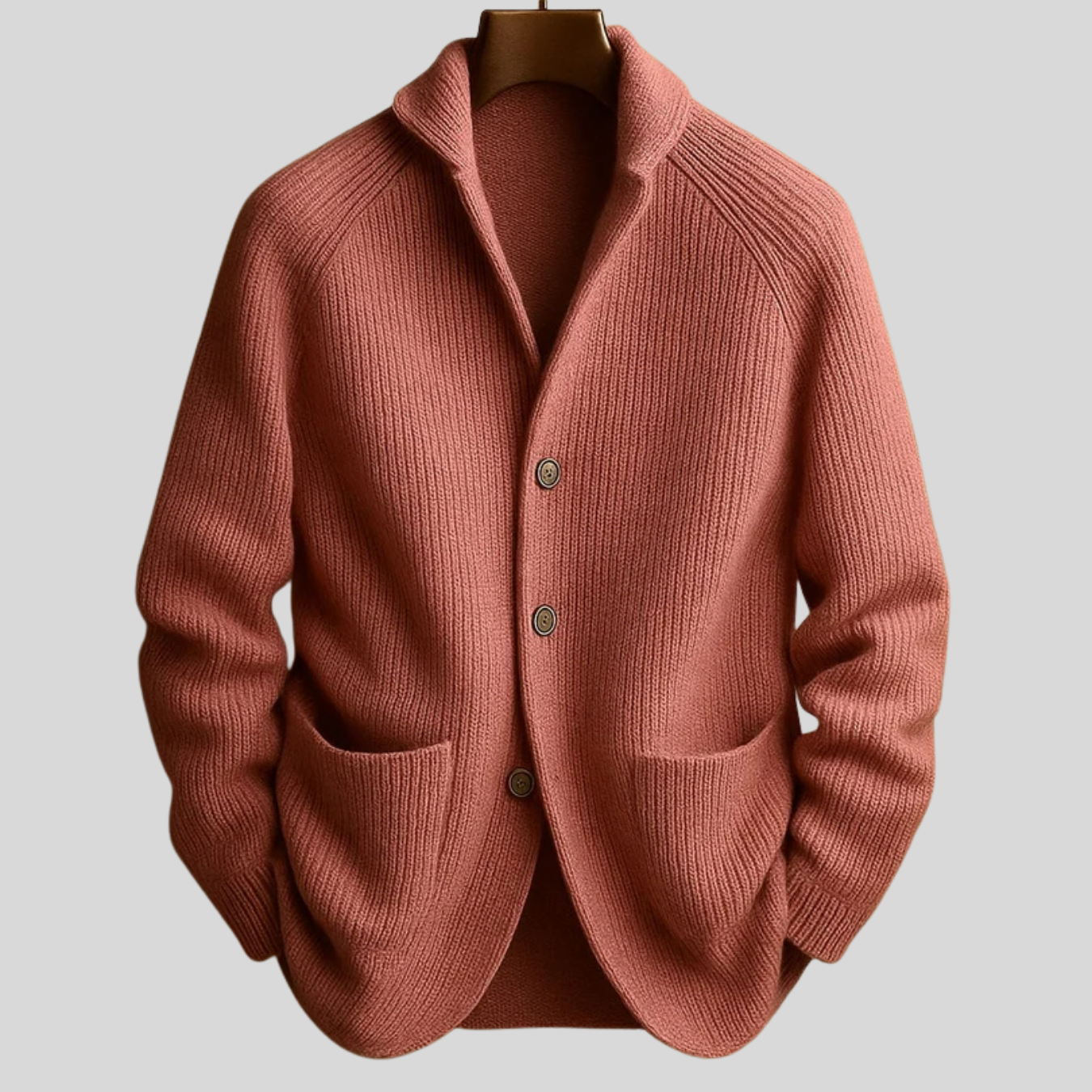DOUCE & MIDA™ | MEN’S RIBBED WOOL CARDIGAN