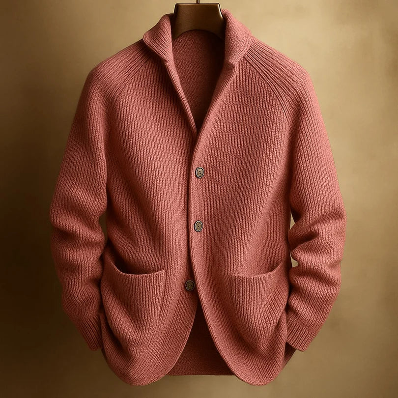 DOUCE & MIDA™ | MEN’S RIBBED WOOL CARDIGAN