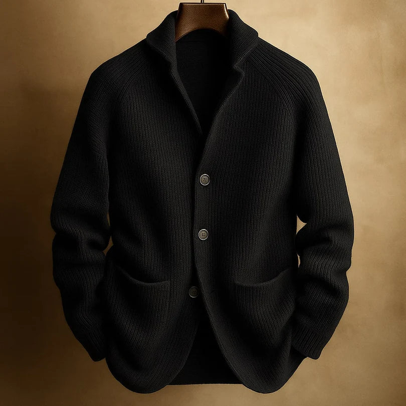 DOUCE & MIDA™ | MEN’S RIBBED WOOL CARDIGAN