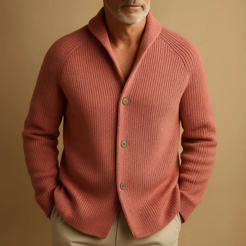 DOUCE & MIDA™ | MEN’S RIBBED WOOL CARDIGAN