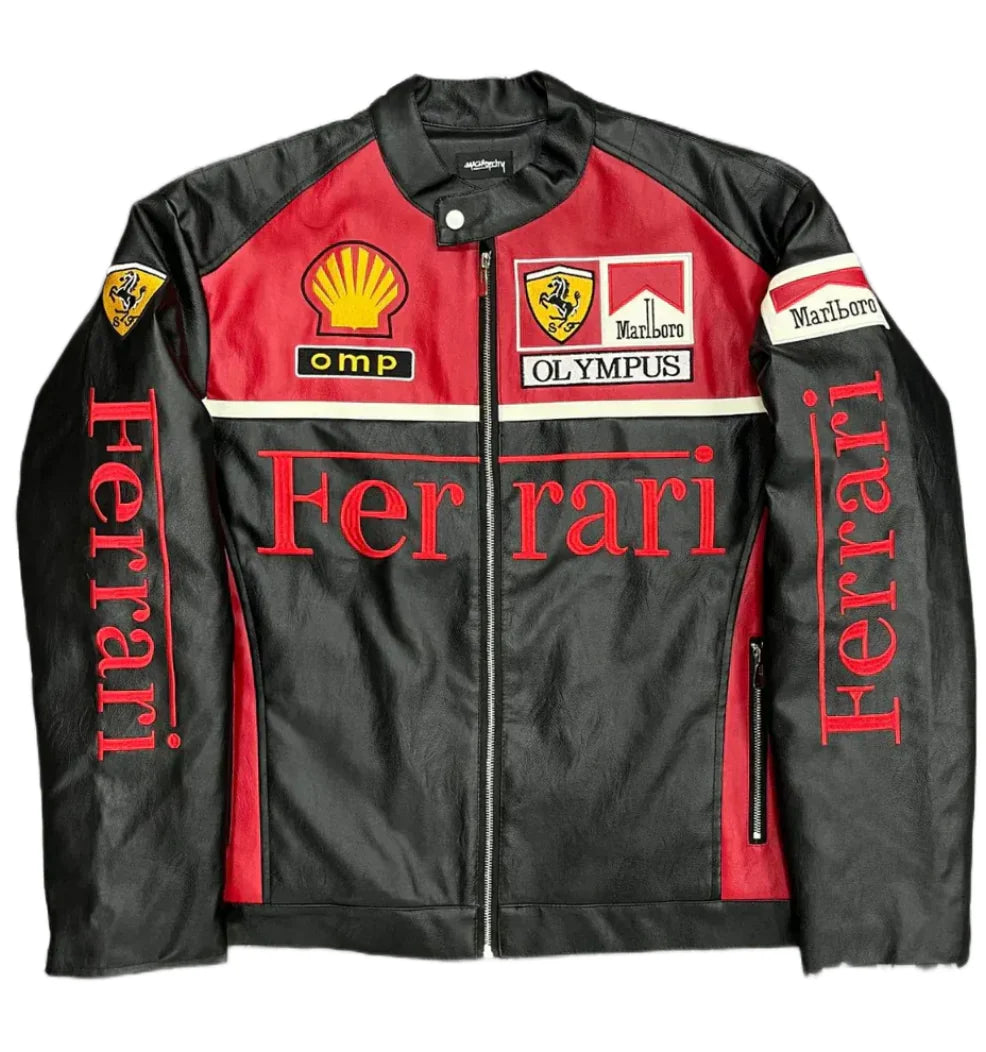 FERRARI OLYMPUS LEATHER JACKET – RED EDITION