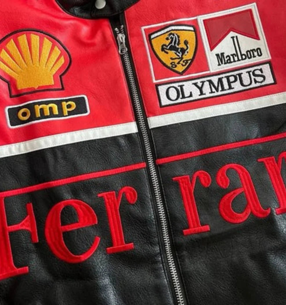 FERRARI OLYMPUS LEATHER JACKET – RED EDITION