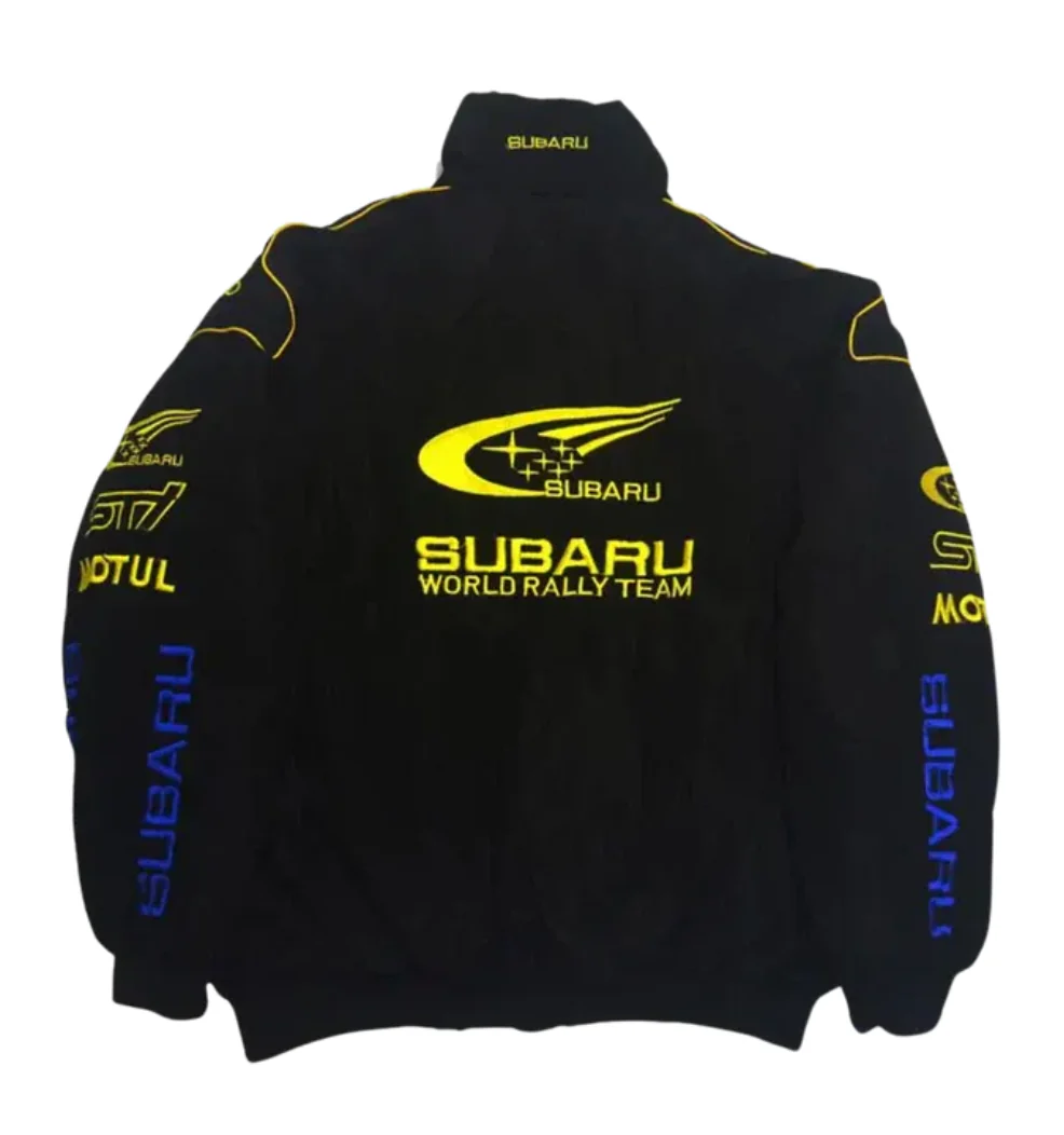 VINTAGE SUBARU RALLY RACING JACKET – BLACK EDITION