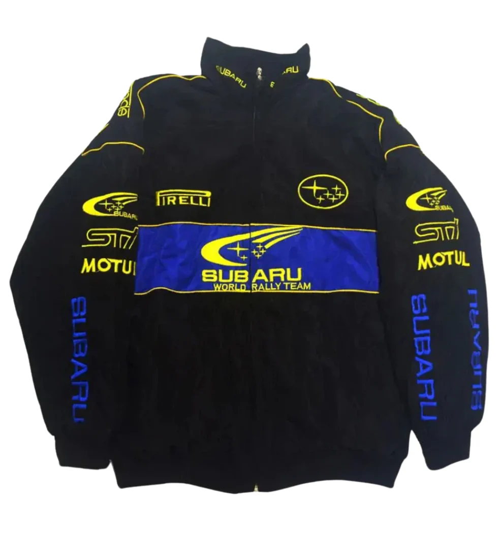 VINTAGE SUBARU RALLY RACING JACKET – BLACK EDITION
