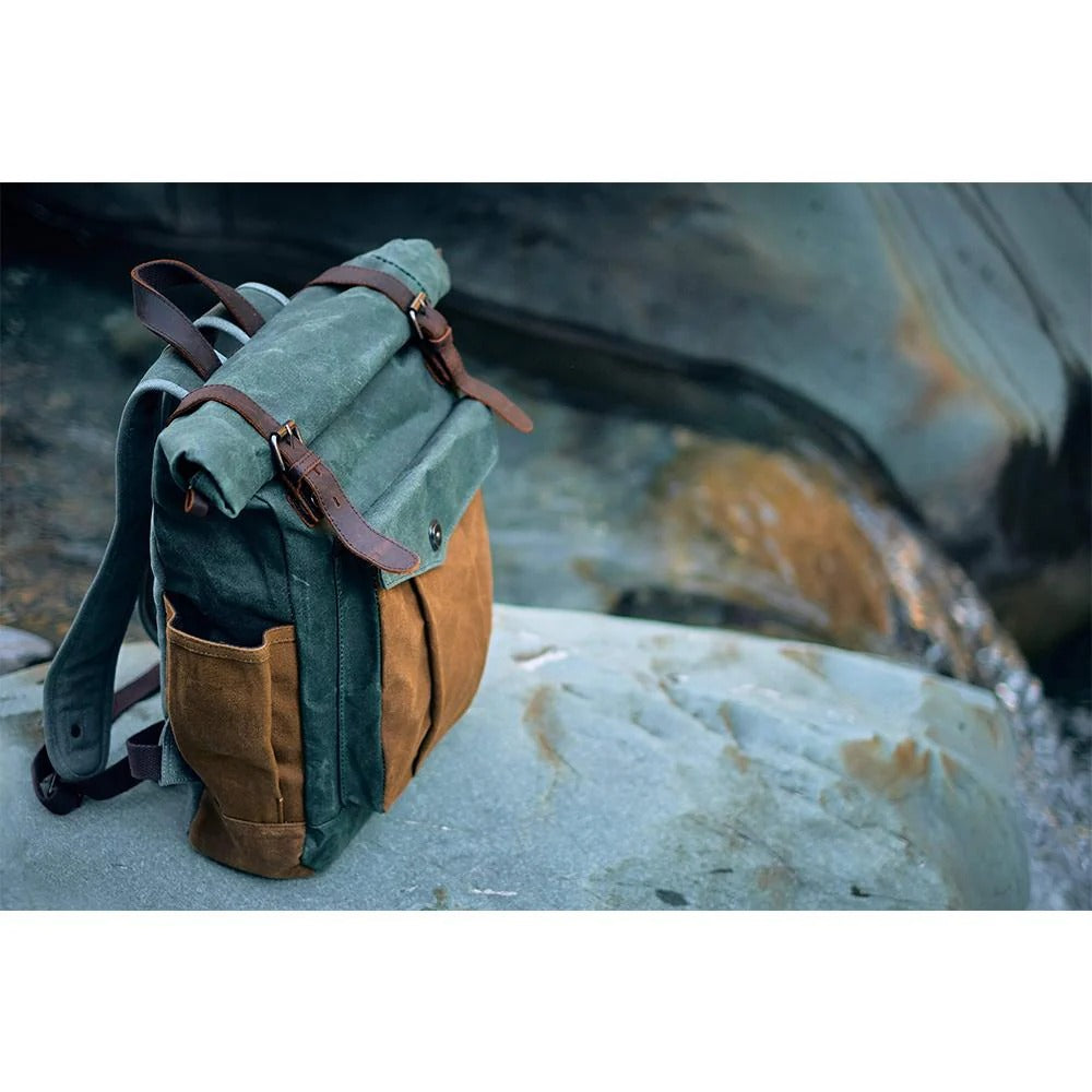 Waxed Canvas Roll-Top Backpack | MARSEILLE