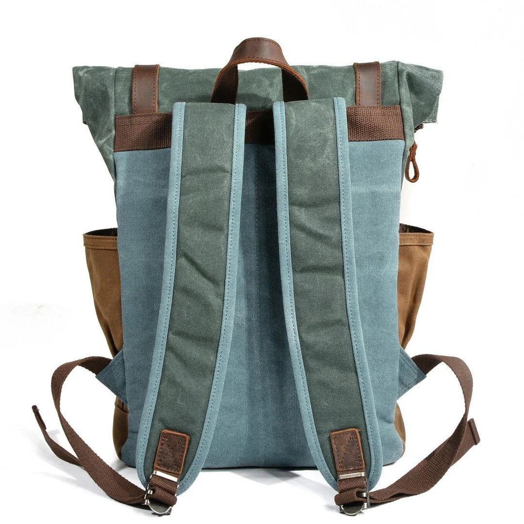 Waxed Canvas Roll-Top Backpack | MARSEILLE