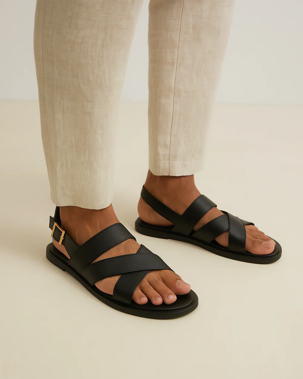 LANARO | ELEGANT CROSSED SANDALS