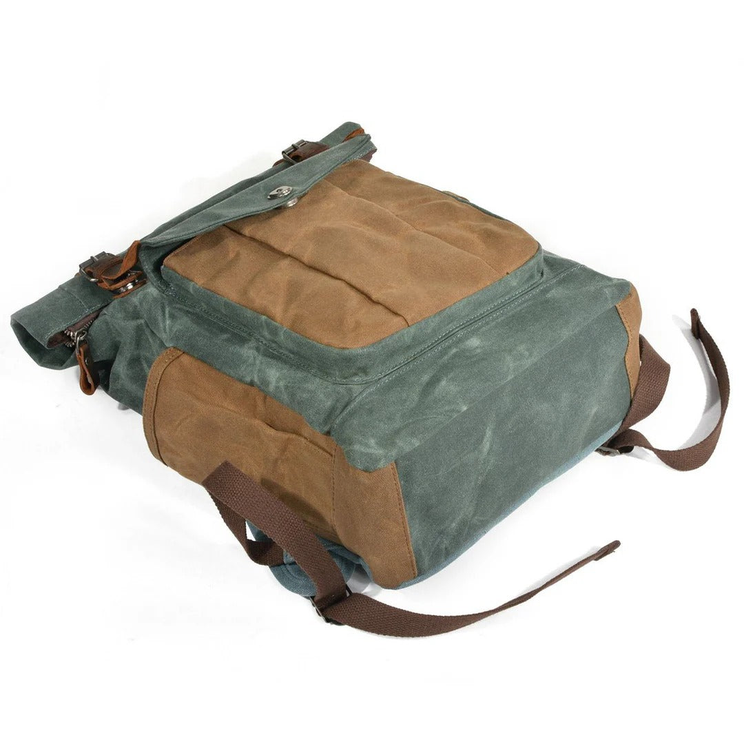 Waxed Canvas Roll-Top Backpack | MARSEILLE