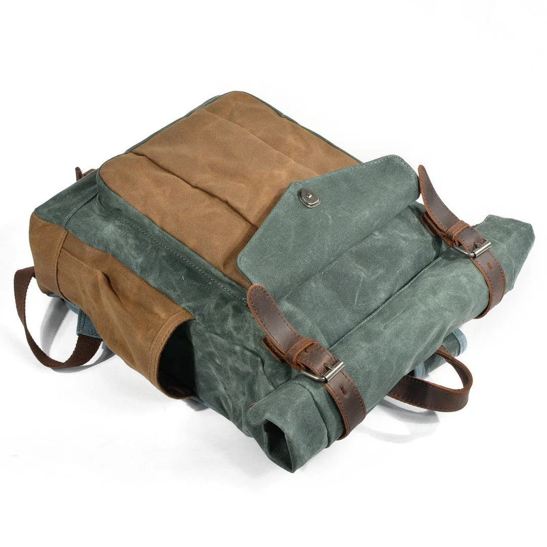 Waxed Canvas Roll-Top Backpack | MARSEILLE