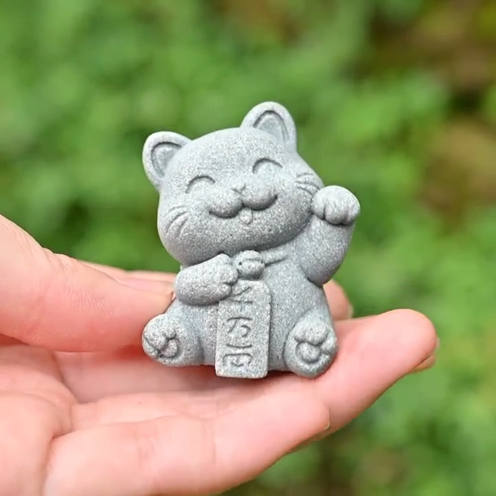 DOUCE & MIDA™ | STONE CAT STATUETTES
